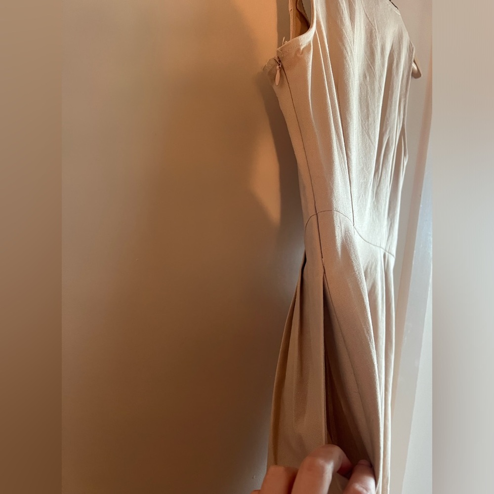 NWT RIHOAS Khaki Round-Neck A-Line Midi Dress - Picture 9 of 10